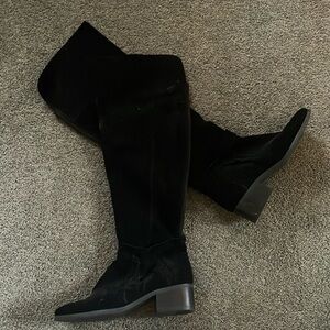 Vince camuto over the knee black suede boots 7M